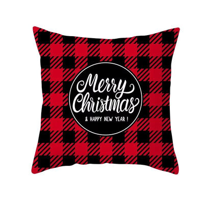 Funda de Almohada Navideña Cuadros Rojo Clásico - Image 6