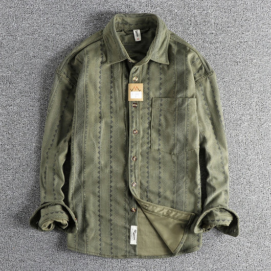 Camisa Casual Hombre Estilo Navajo Retro Americano - Image 13