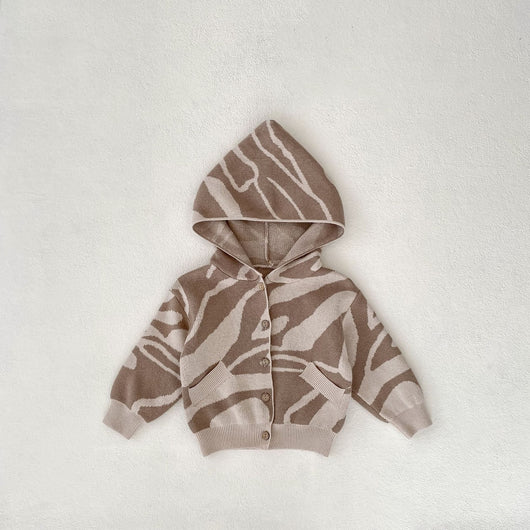 Cardigan Tejido Infantil con Capucha y Textura Jacquard - Image 6