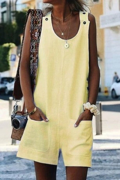 Jumpsuit de Algodón y Lino con Bolsillos y Botones - Estilo Verano - Image 7