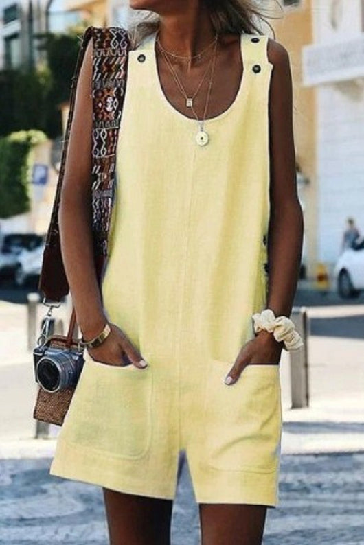 Jumpsuit de Algodón y Lino con Bolsillos y Botones - Estilo Verano - Image 7