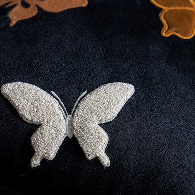 Cojín de Lujo para Sofá con Bordado de Mariposas - Image 4