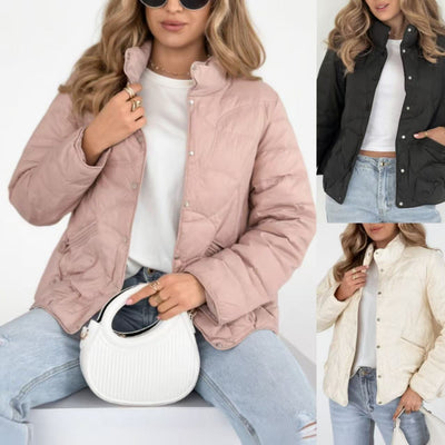 Chaqueta Térmica Acolchada Retro con Cuello Alto Ligera - Image 8