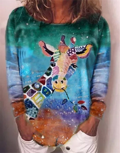 Camiseta Manga Larga Estampada Cuello Redondo - Image 17