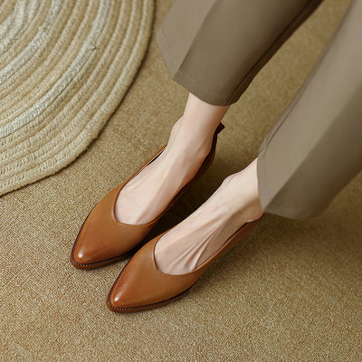 Tacones Bajos de Piel de Oveja para Mujer - Image 8