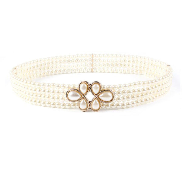 Cadena de Cintura con Flores y Perlas de Diamante - Accesorio Versátil