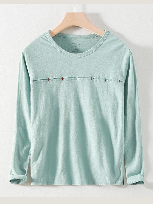 Camiseta Hombre Cuello Redondo Bambú-Algodón Estilo Japonés - Image 14