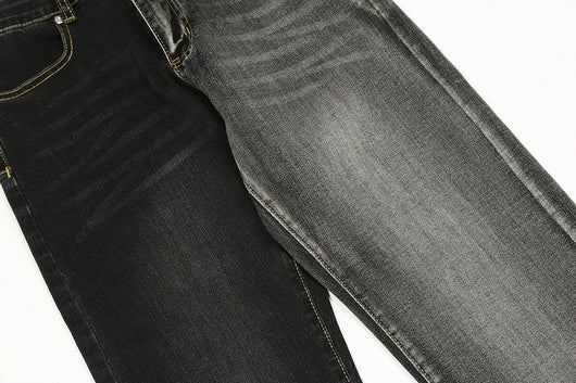 Jeans Rectos Holgados Vintage Desgastados con Contraste para Hombre - Image 14