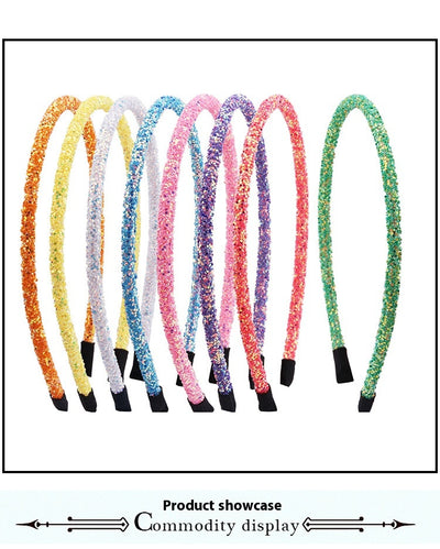 Set de Diademas y Pasadores con Lentejuelas Color Cebolla 5mm - Image 14