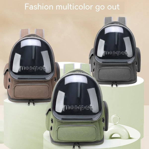 Mochila Transportadora Respirable para Mascotas - Diseño Espacial Portátil
