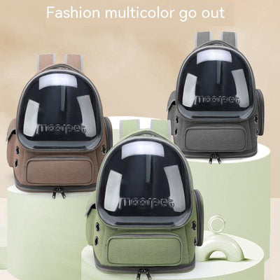 Mochila Transportadora Respirable para Mascotas - Diseño Espacial Portátil