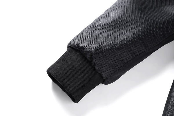 Chaqueta de Cuero PU con Cuello Elevado para Hombre - Abrigo Invernal Premium