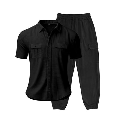 Conjunto de Trabajo Casual: Camisa Manga Corta y Pantalón - Image 30