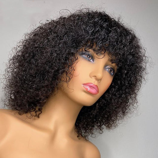 Peluca Afro Rizos Cortos con Extensiones de Cabello Largo - Image 5