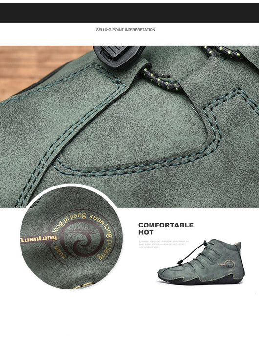 Botas de Cuero para Hombre Talla Grande - Cálidas y Cómodas para Exterior - Image 17