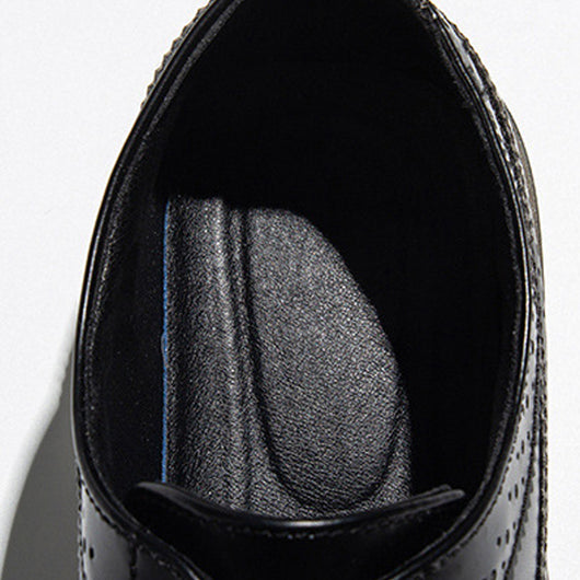 Zapatos de Cuero Retro con Plataforma Baja para Hombre - Image 11