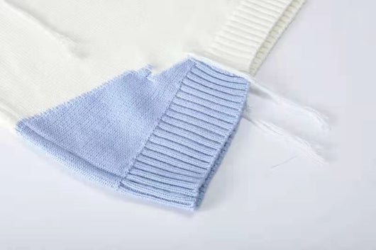 Blusa Escote V Estampada Temperamento - Pullover Base - Image 5
