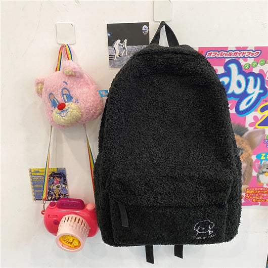 Mochila de Viaje Estilo Occidental con Gran Capacidad y Acabado Peluche - Image 10