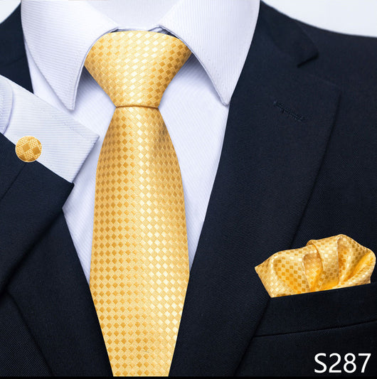 Conjunto Completo de Accesorios Ejecutivos: Corbata, Pañuelo y Gemelos Formales - Image 30