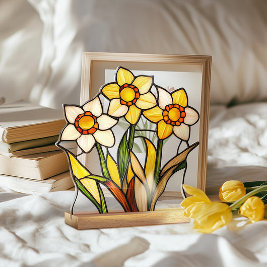 Adornos Decorativos Acrílicos con Efecto Cristal - Flores y Paisajes - Image 33