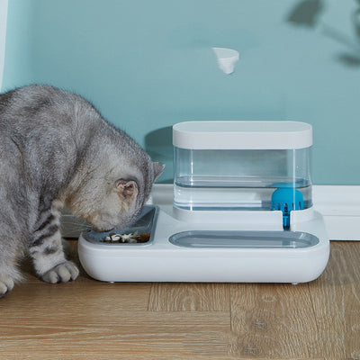 Comedero y Bebedero Automático Antivuelco para Gatos - Image 2