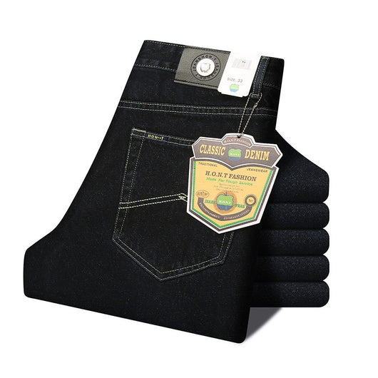 Jeans Retro de Cintura Alta Holgados Corte Recto para Hombre - Image 7