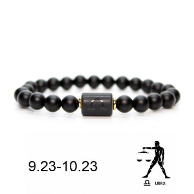 Pulsera de Piedra Natural Ágata Negra Mate para Hombre - Image 4