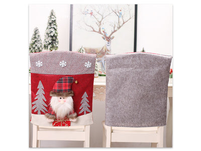 Funda de Silla 3D Navideña con Diseño de Papá Noel y Muñeco de Nieve - Image 12