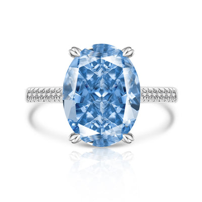 Anillo Versátil de Diamante Hielo Floral en Carbono Alto para Mujer - Image 29
