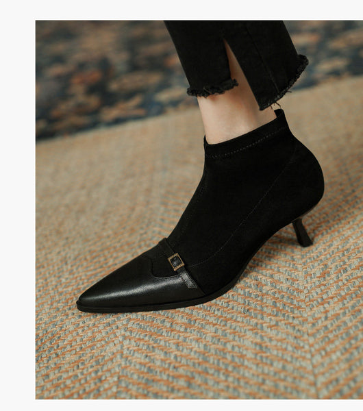 Botas Negras para Mujer con Tacón Fino - Elegantes y Versátiles - Image 14