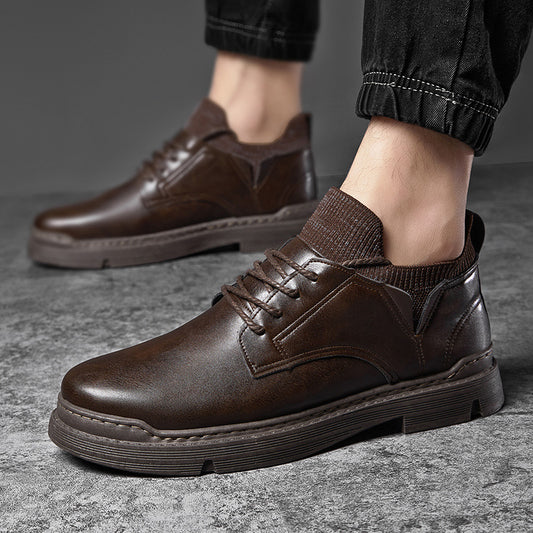 Zapatos Casuales Hombre Suela Gruesa Punta Redonda