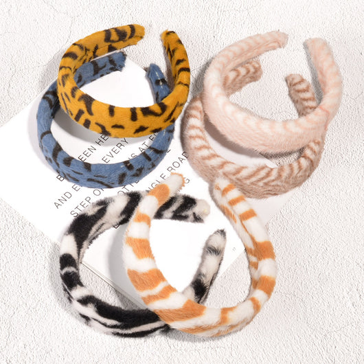 Diadema Estampado Leopardo Suave y Esponjosa - Image 2