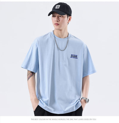 Playera de Algodón con Estampado de Letras - Comodidad de Verano para Hombre - Image 9