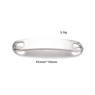 Conector de Pulsera Acero Inoxidable Placa Curva - Image 10
