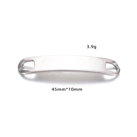 Conector de Pulsera Acero Inoxidable Placa Curva - Image 10