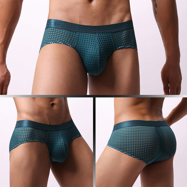 Calzoncillos Tipo Boxer de Malla Cintura Baja para Hombre