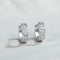 Hip Hop Pull Moissanite Earring Eardrop S925 Sterling Plateado Negro And Blanco Chic Ear Clip Blanco 925 Plateado
