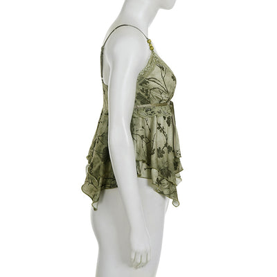 Vestido Retro Cuello V Cintura Marcada Diseño Asimétrico - Image 42