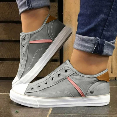 Zapatos Canvas Planos sin Cordones con Costura Reforzada - Image 7