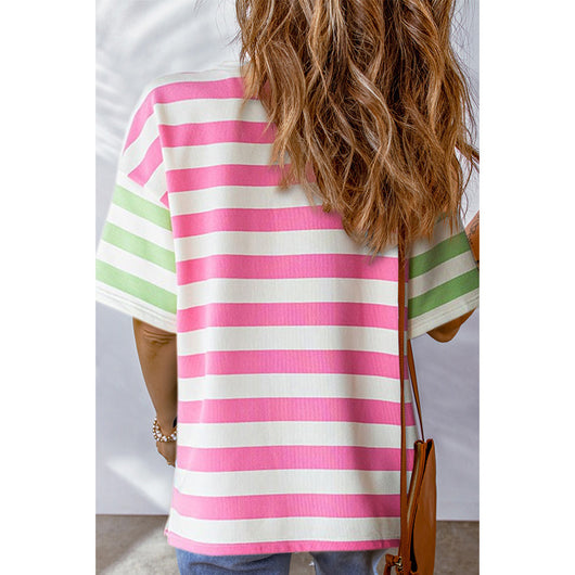 Camiseta Suelta Dopamina Mujer - Cuello Redondo Casual Europeo - Image 5