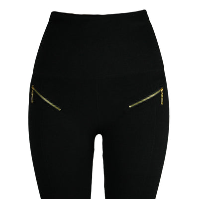 Leggings Talle Alto Control Abdomen con Cierre y Detalles de Diamantes - Image 10