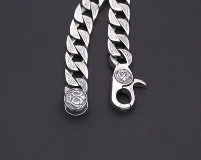 Pulsera de Plata 925 Retro para Hombre con Diseño Creativo y Agujeros Pop - Image 3