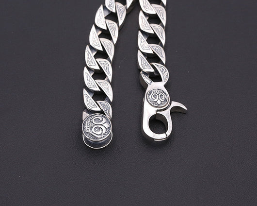 Pulsera de Plata 925 Retro para Hombre con Diseño Creativo y Agujeros Pop - Image 3