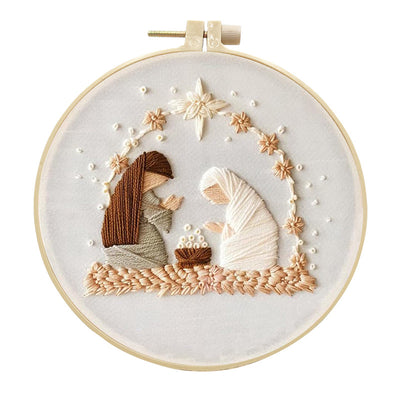 Kit de Bordado Religioso Retro DIY - Material Completo - Image 2