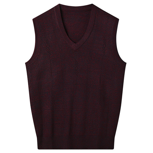Chaleco Suelto Cuello V para Hombre Maduro - Comodidad Primavera y Otoño - Image 14