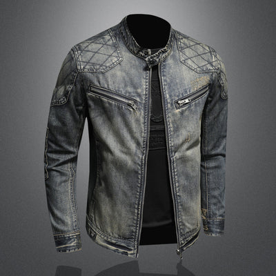 Chaqueta Vintage con Cierre de Cremallera para Hombre - Image 11
