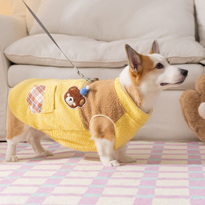 Abrigo Polar para Perros Pequeños con Osito Bordado y Bolsillos Escoceses - Image 26
