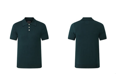 Polo Tejido Elástico Manga Corta para Hombre - Image 28