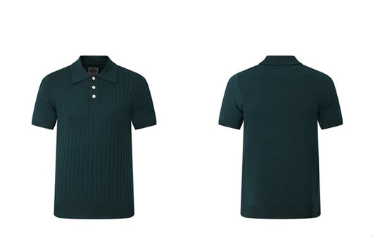 Polo Tejido Elástico Manga Corta para Hombre - Image 28