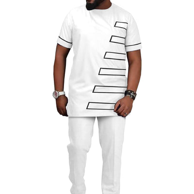 Traje Casual Hombre Estampado Étnico Africano Batik - Image 2